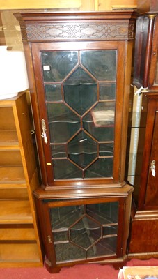 Lot 1175 - An early 20th century mahogany astragal glazed...