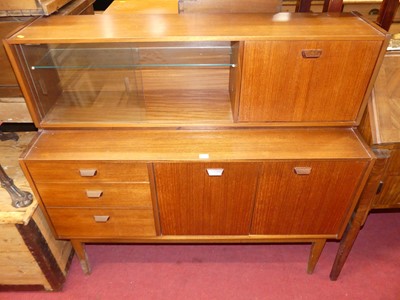 Lot 1188 - A 1970s Nathan teak highboard, w.122cm