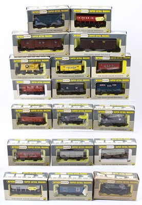 Lot 452 - Nineteen Wrenn 4-wheel goods wagons, all boxed,...