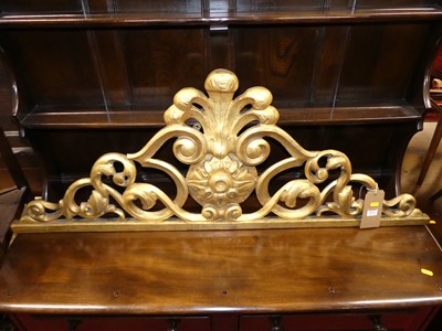 Lot 1211 - A 19th century Italian floral giltwood...