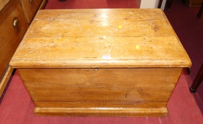 Lot 1221 - A Victorian stained pine hinge topped tool...