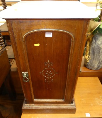 Lot 1222 - A Victorian walnut ledgeback white marble...