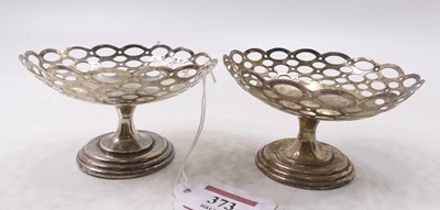 Lot 373 - A pair of pierced silver bonbon dishes, maker...