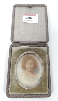 Lot 488 - Early C20th English school, portrait miniature...