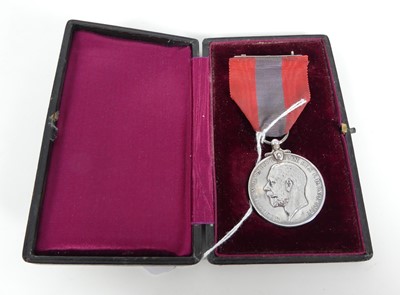 Lot 491 - An Imperial Service medal, boxed with papers