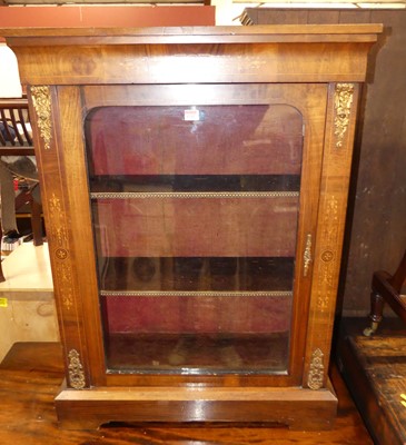 Lot 1232 - A mid-Victorian figured walnut, satinwood...