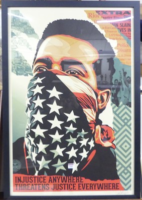 Lot 1008 - Shepard Fairey (American, b.1970), Injustice...