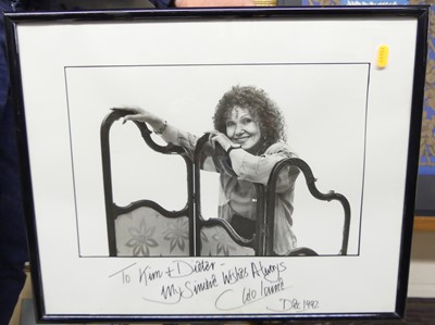 Lot 1012 - A monochrome photographic print of Cleo Laine...