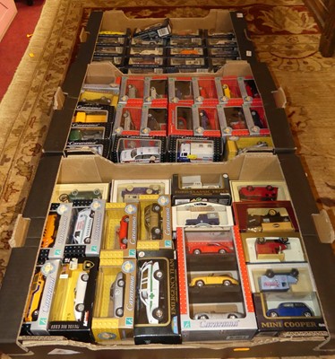 Lot 1570 - Two trays of boxed modern issue diecast to...