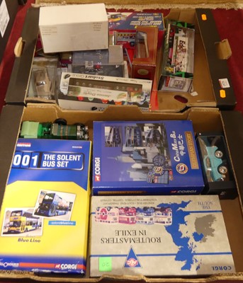 Lot 1575 - Two trays of mostly boxed modern issue diecast...