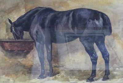 Lot 1047 - After Lucy Kemp-Welsh - Dark bay horse in a...