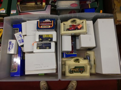 Lot 1642 - Two boxes of boxed modern issue diecast to...