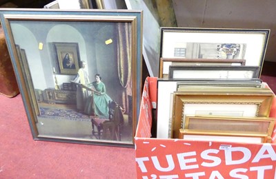 Lot 1078 - Assorted pictures, prints and frames, largely...