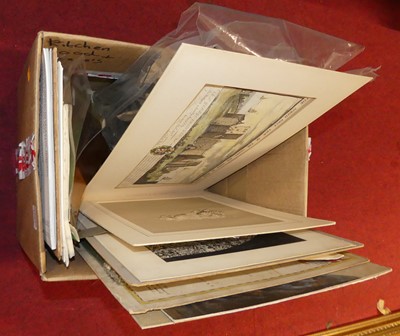 Lot 1085 - A box of assorted loose prints, to include...