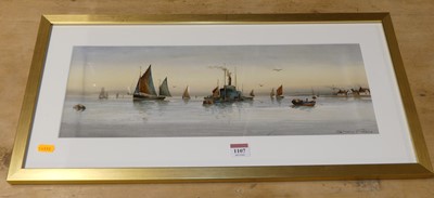 Lot 1107 - Stanley Forbes - Boats on the calm,...