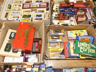 Lot 1656 - Two boxes of boxed modern issue diecast to...