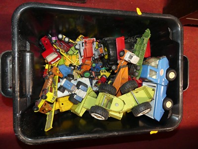 Lot 1664 - A box of loose & playworn diecast to include...