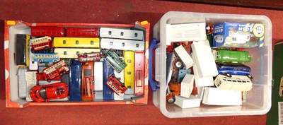 Lot 1667 - Two boxes of various boxed & loose diecast to...