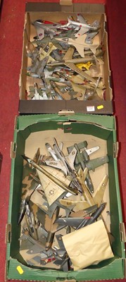 Lot 1668 - Two trays of plastic and wooden kit built and...