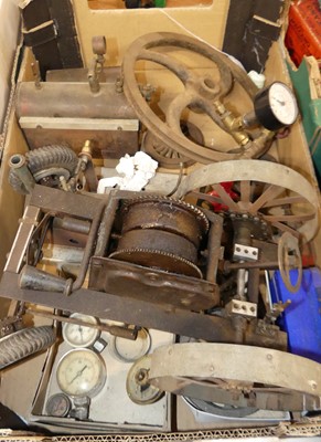 Lot 1594 - A collection of various live steam spare parts,...