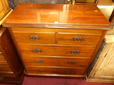 Lot 1273 - A Victorian mahogany round cornered chest of...