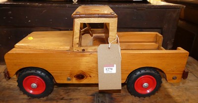 Lot 1279 - A scratch built stained pine and oak model...