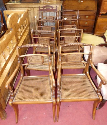 Lot 1330 - A set of ten Regency style mahogany ropetwist...