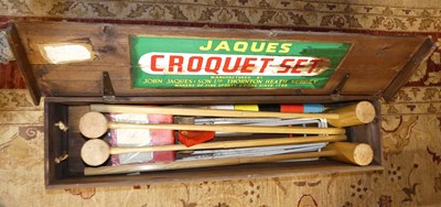 Lot 1295 - A Jaques boxed croquet set