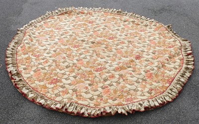 Lot 715 - A large floral embroidered table cloth or bed...