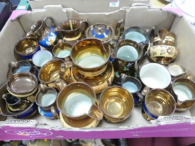 Lot 719 - A collection of Victorian copper lustre wares