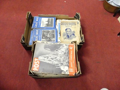 Lot 735 - Two boxes of vintage magazines, to include...