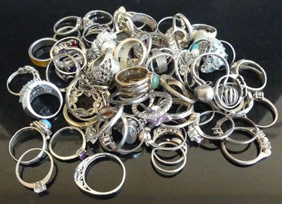 Lot 470 - A good selection of silver and white metal,...