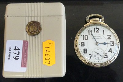 Lot 479 - A gent's Hamilton Railway Special gold plated...