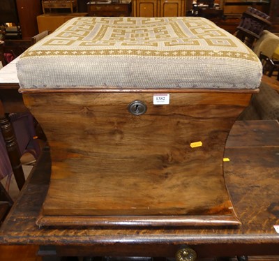 Lot 1382 - A mid-Victorian figured walnut and floral...