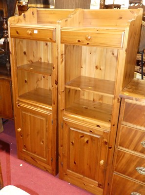 Lot 1388 - A pair of contemporary pine narrow...