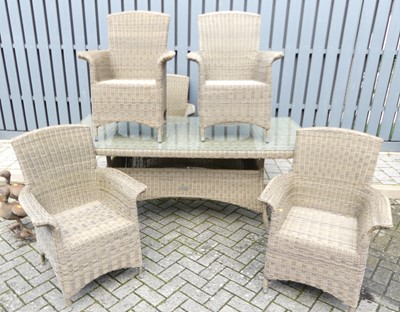 Lot 1410 - A contemporary Hartman wicker patio suite,...