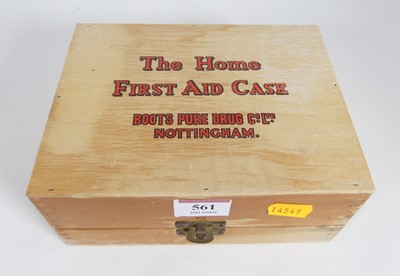 Lot 561 - A vintage Home First Aid case by Boots Pure...