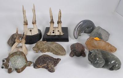 Lot 581 - Miscellaneous items to include Muntjac antlers...