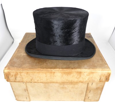 Lot 616 - A vintage Scott's moleskin top-hat, boxed