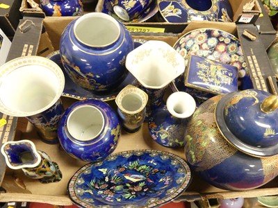 Lot 642 - A collection of Carltonware blue lustre...