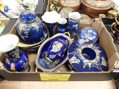 Lot 643 - A collection of Carltonware blue lustre...