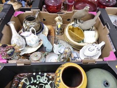 Lot 646 - Two boxes of mixed ceramics and glassware to...