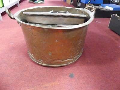 Lot 661 - A 19th century copper log bucket, having...
