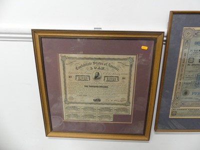Lot 675 - An early 20th century framed Russian bond...