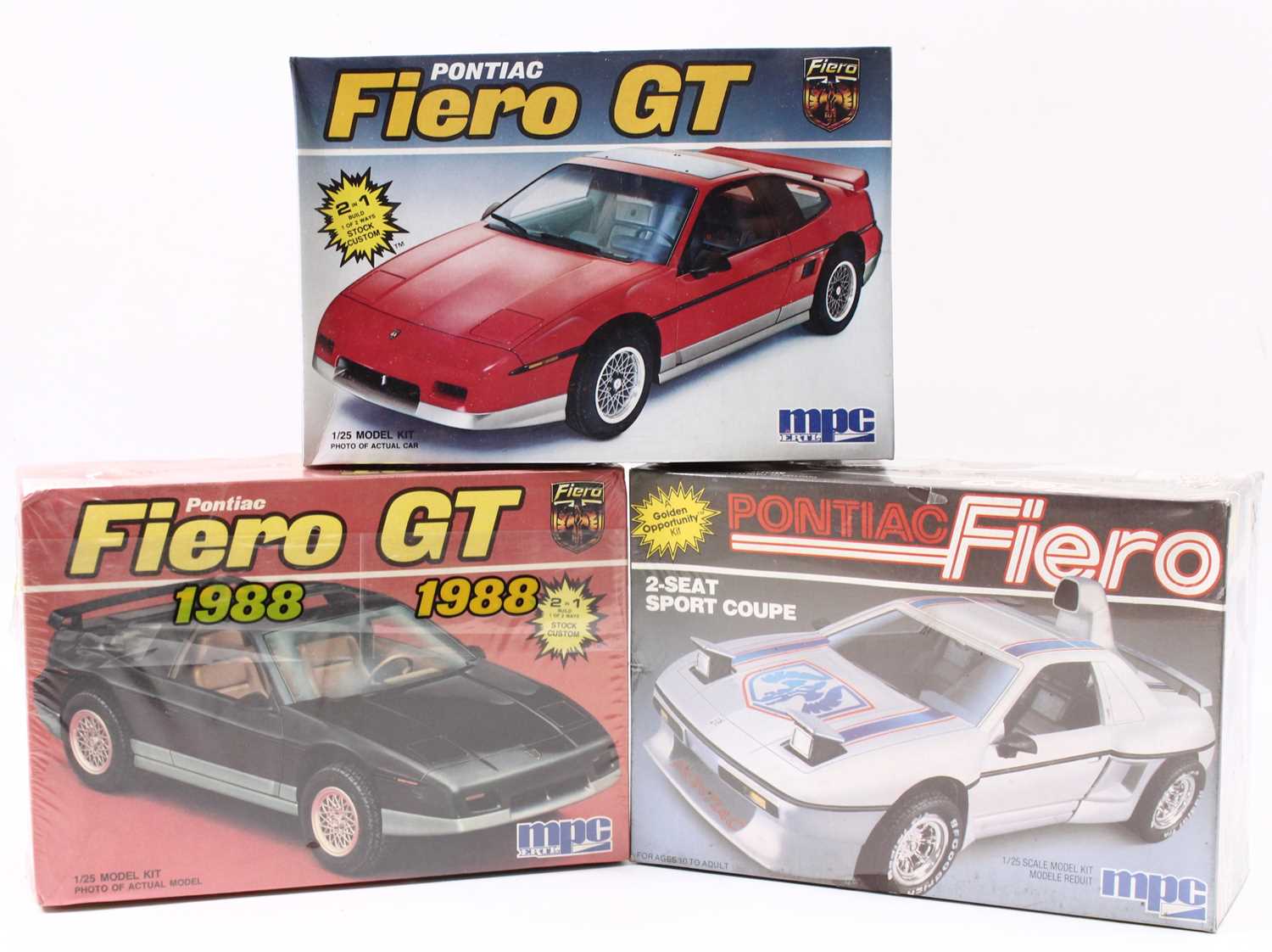 Lot 1594 - M.P.C/ERTL 1.25 Pontiac Fiero kits, 6309 1984...