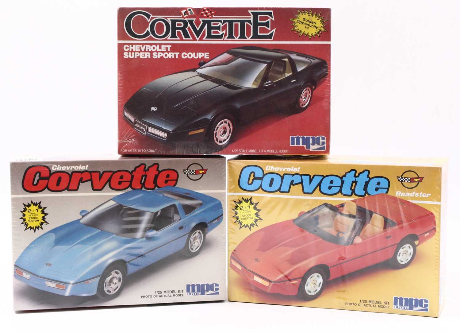 Lot 742 - M.P.C/ERTL 1.25 scale Chevy Corvette kits,...