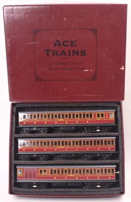 Lot 201 - ACE Trains 0 gauge 3 car LMS EMU set, Broad St...