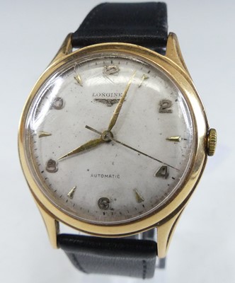 Lot 2649 - A circa 1950s gent's Longines 18ct gold cased...