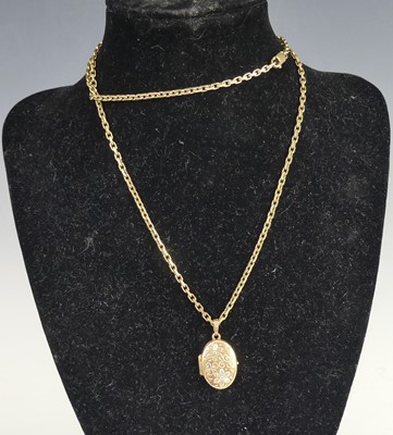 Lot 2770 - A 9ct gold belcher link neck chain, with...