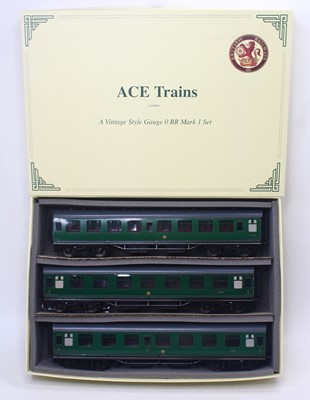 Lot 207 - ACE Trains 0 gauge 3 coach set of BR MK1...